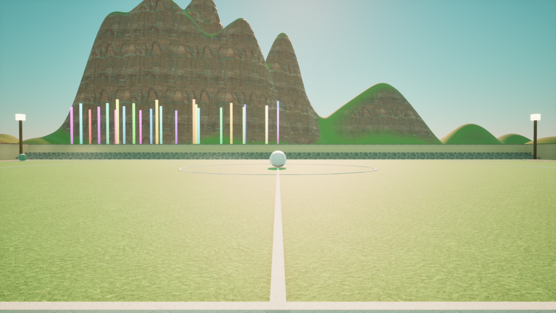 Le stade et son ballon